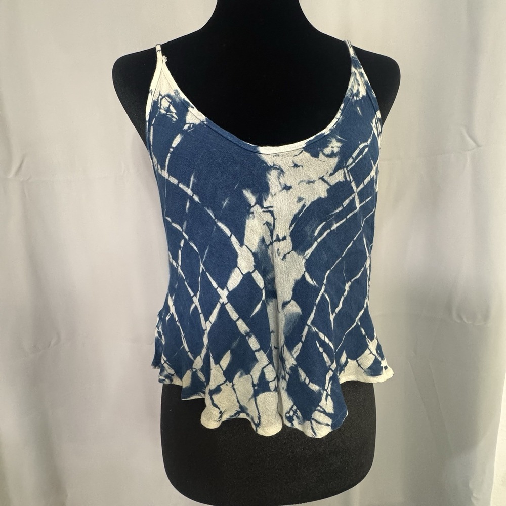 India Boutique Tie Dye Cami Top Boho Festival Beach Flowy Rayon OS hippie